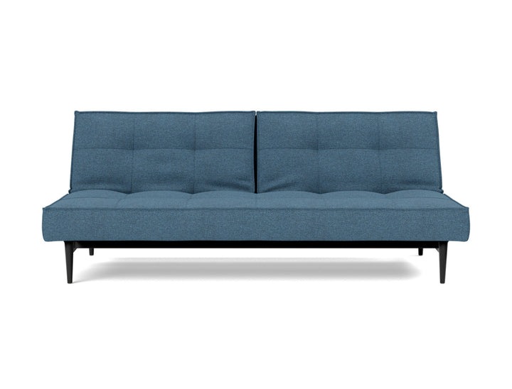 Canapea extensibila Splitback Styletto Black Wood 115x210cm, tesatura la alegere #material_302-weda-blue