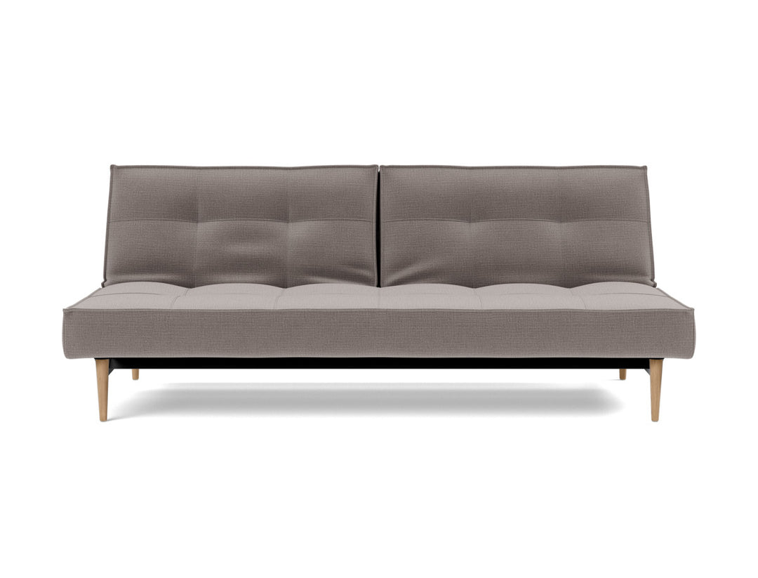 Canapea extensibila Splitback Styletto / lemn natur 115x210cm, tesatura la alegere #material_418-esina-truffle