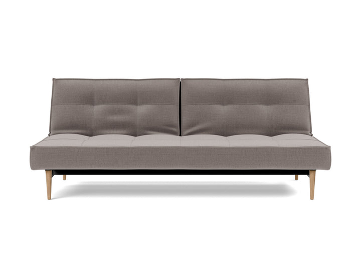 Canapea extensibila Splitback Styletto / lemn natur 115x210cm, tesatura la alegere #material_418-esina-truffle