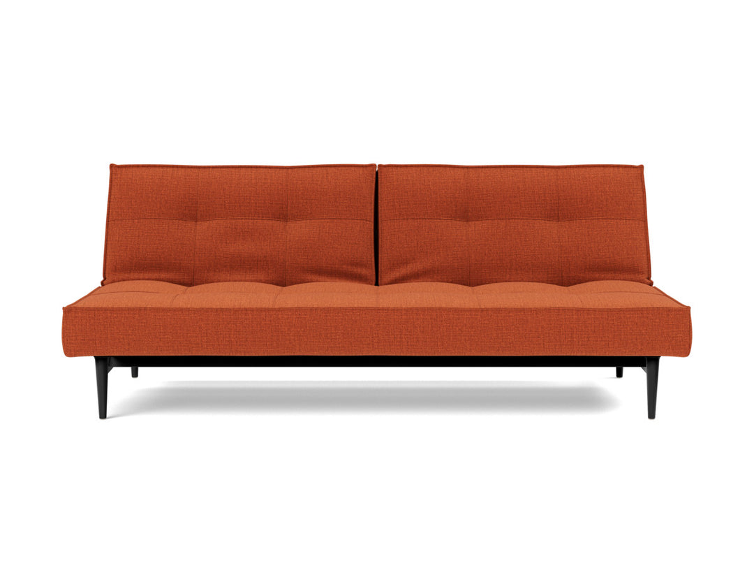 Canapea extensibila Splitback Styletto Black Wood 115x210cm, tesatura la alegere #material_412-esina-rust-orange