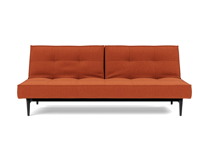 Canapea extensibila Splitback Styletto Black Wood 115x210cm, tesatura la alegere #material_412-esina-rust-orange