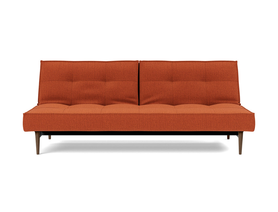 Canapea extensibila Splitback Styletto Dark Wood 115x210cm, tesatura la alegere #material_412-esina-rust-orange