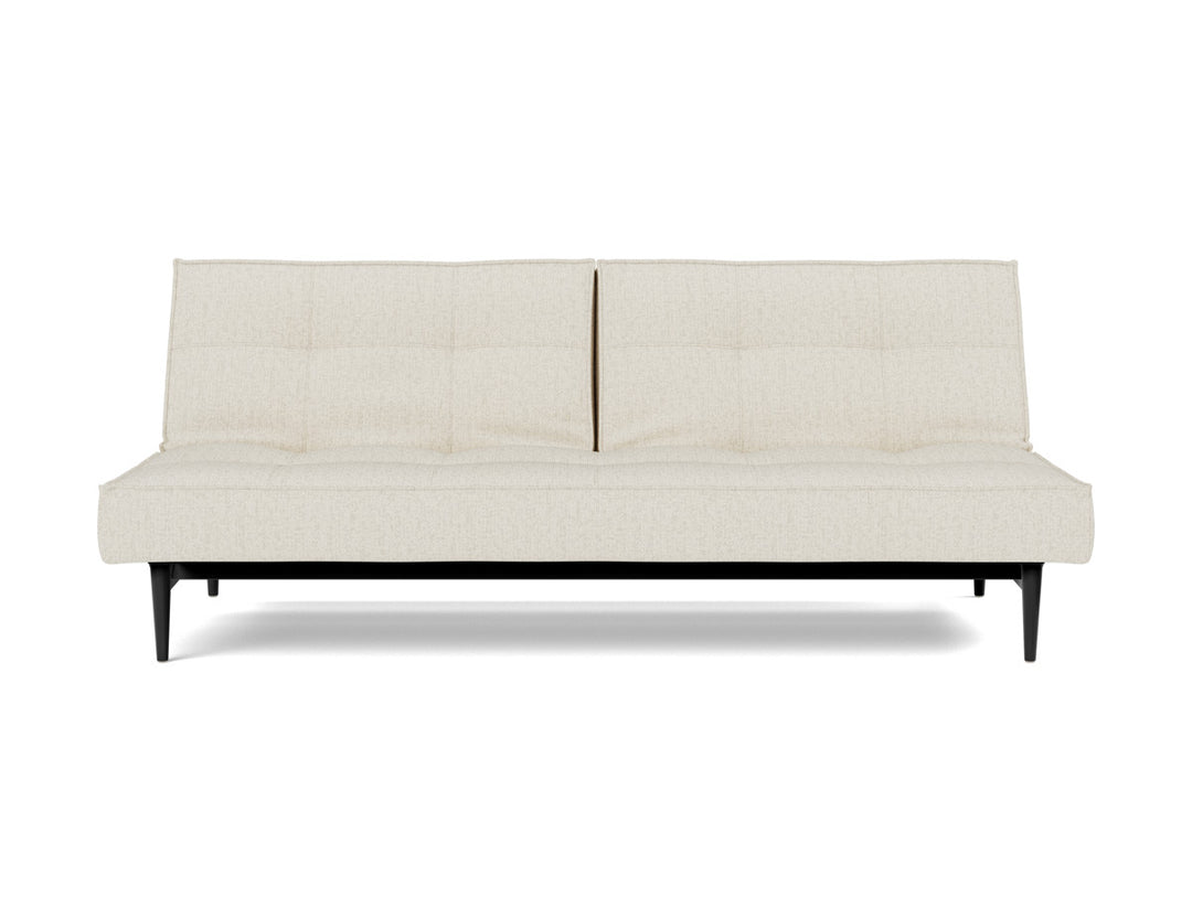 Canapea extensibila Splitback Styletto Black Wood 115x210cm, tesatura la alegere #material_531-boucl-off-white