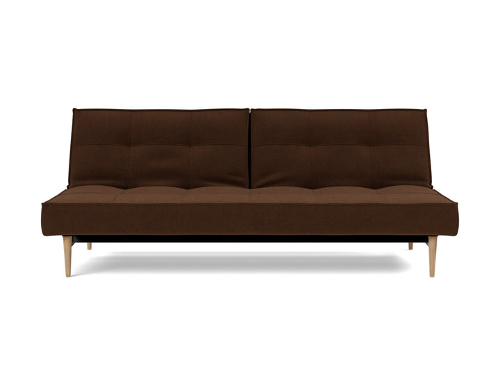 Canapea extensibila Splitback Styletto / lemn natur 115x210cm, tesatura la alegere #material_359-taura-cappuccino