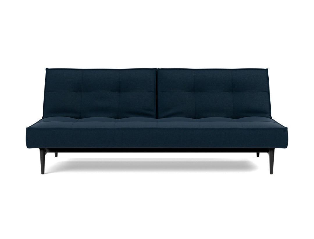 Canapea extensibila Splitback Styletto Black Wood 115x210cm, tesatura la alegere #material_528-mixed-dance-blue