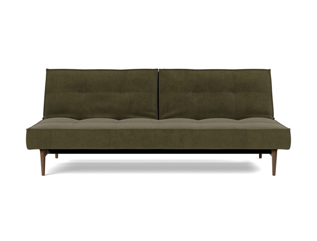 Canapea extensibila Splitback Styletto Dark Wood 115x210cm, tesatura la alegere #material_316-cordufine-pine-green