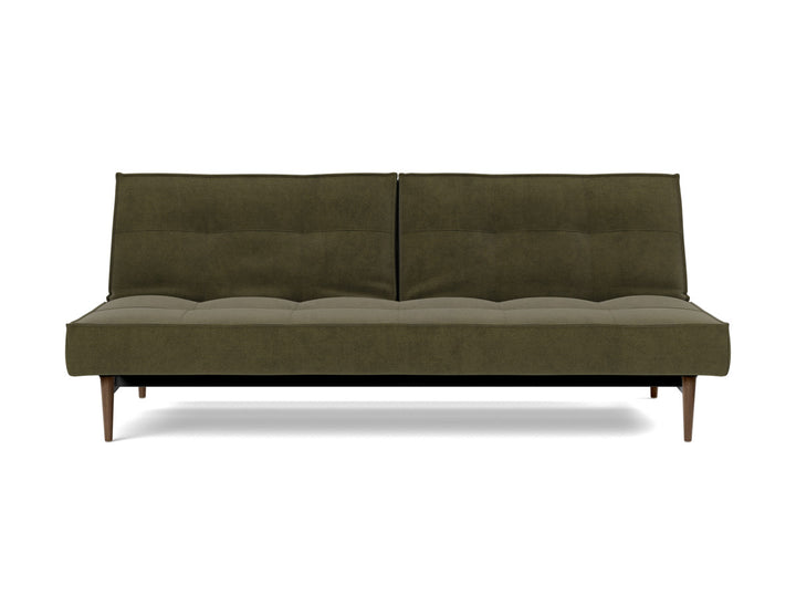 Canapea extensibila Splitback Styletto Dark Wood 115x210cm, tesatura la alegere #material_316-cordufine-pine-green
