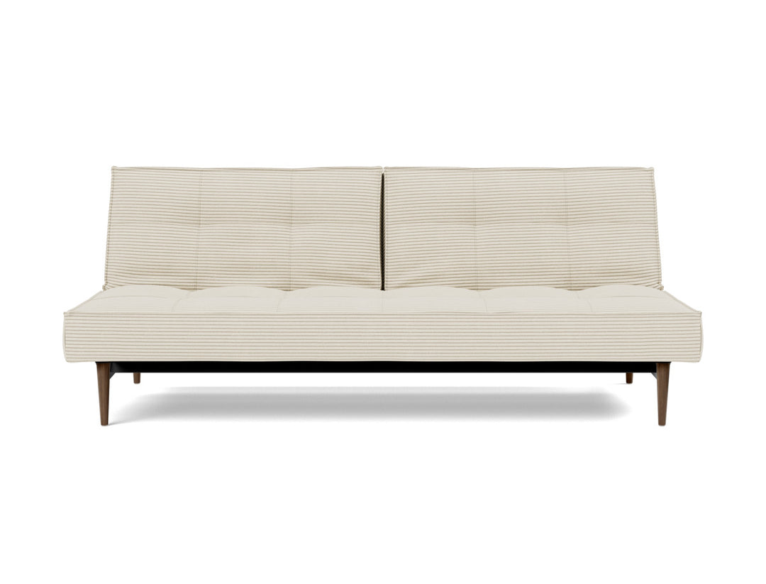 Canapea extensibila Splitback Styletto Dark Wood 115x210cm, tesatura la alegere #material_594-corduroy-ivory