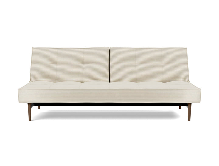 Canapea extensibila Splitback Styletto Dark Wood 115x210cm, tesatura la alegere #material_594-corduroy-ivory