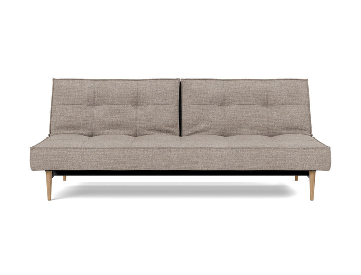 Canapea extensibila Splitback Styletto / lemn natur 115x210cm, tesatura la alegere #material_472-yuveno-warm-grey