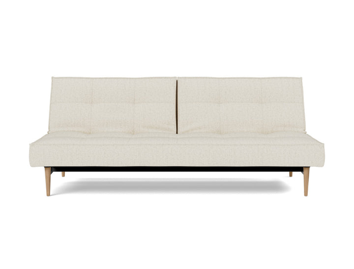 Canapea extensibila Splitback Styletto / lemn natur 115x210cm, tesatura la alegere #material_531-boucl-off-white