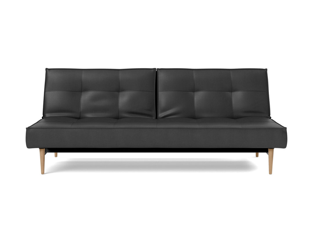 Canapea extensibila Splitback Styletto / lemn natur 115x210cm, tesatura la alegere #material_550-faunal-black