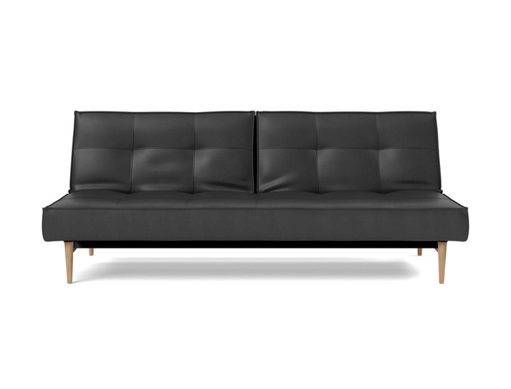 Canapea extensibila Splitback Styletto / lemn natur 115x210cm, tesatura la alegere #material_550-faunal-black