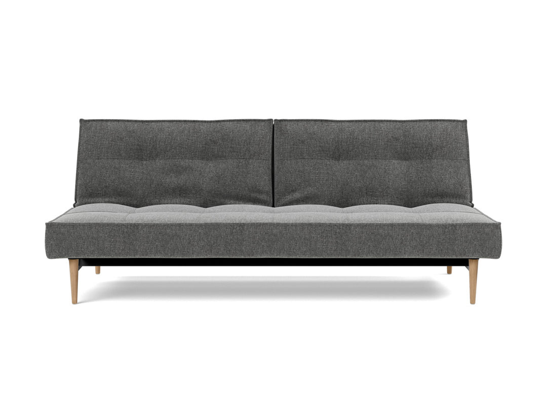 Canapea extensibila Splitback Styletto / lemn natur 115x210cm, tesatura la alegere #material_563-twist-charcoal