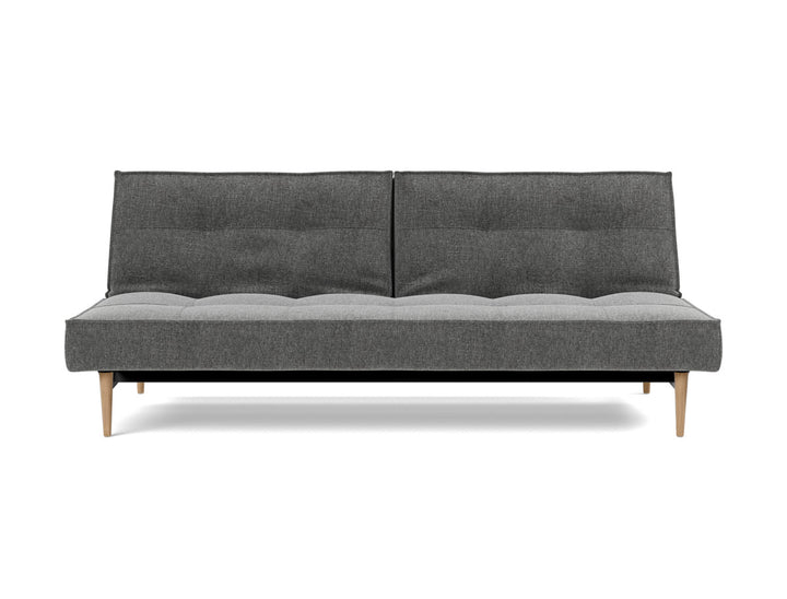 Canapea extensibila Splitback Styletto / lemn natur 115x210cm, tesatura la alegere #material_563-twist-charcoal