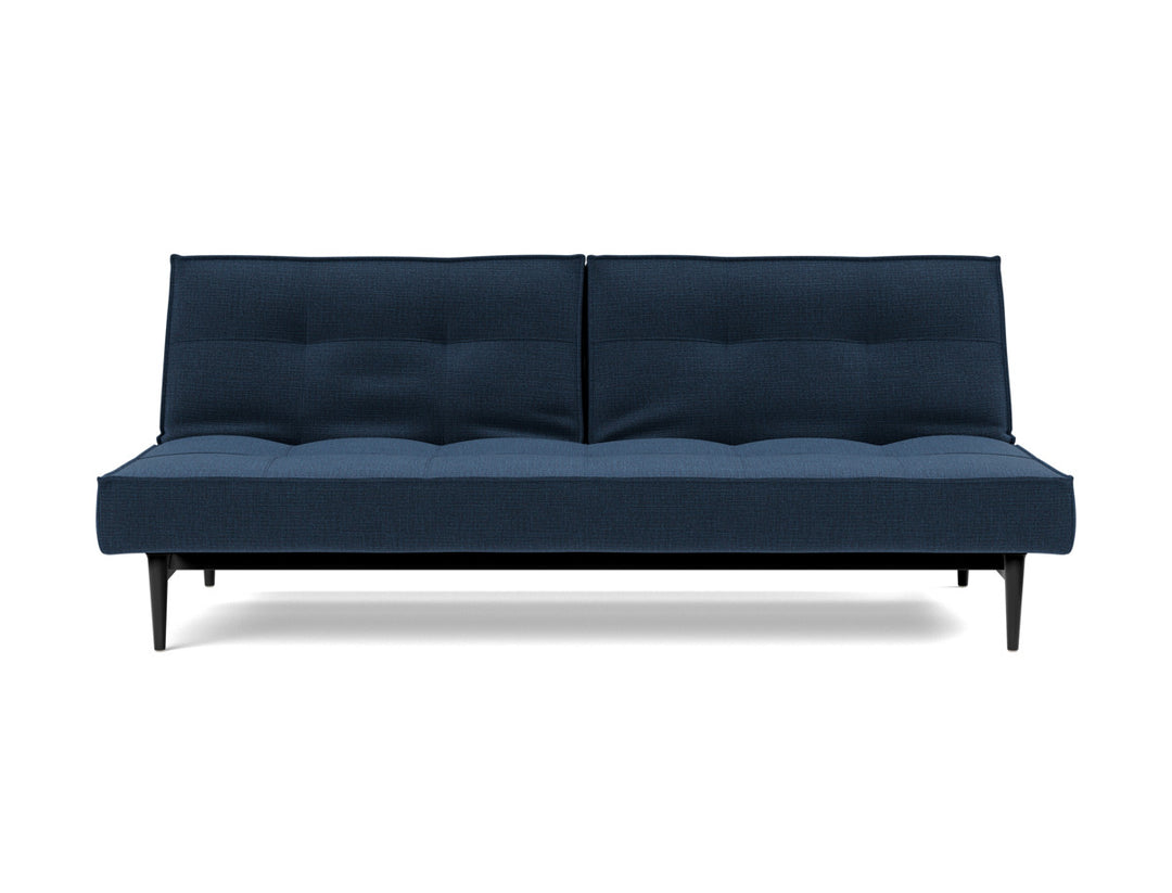 Canapea extensibila Splitback Styletto Black Wood 115x210cm, tesatura la alegere #material_414-esina-indigo-blue
