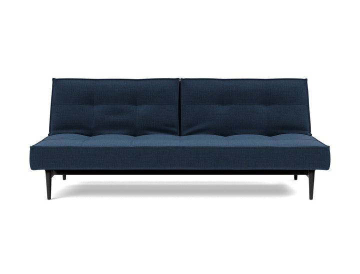 Canapea extensibila Splitback Styletto Black Wood 115x210cm, tesatura la alegere #material_414-esina-indigo-blue