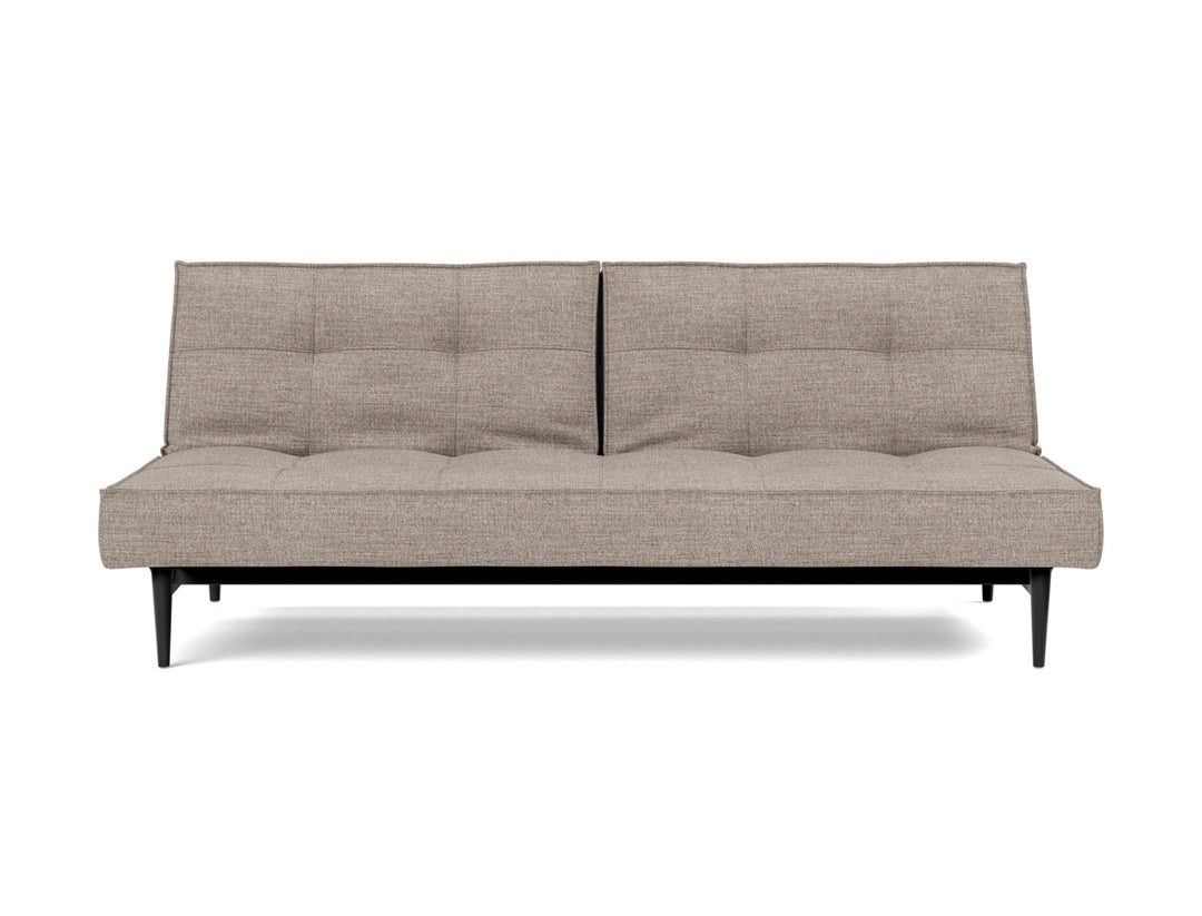 Canapea extensibila Splitback Styletto Black Wood 115x210cm, tesatura la alegere #material_472-yuveno-warm-grey