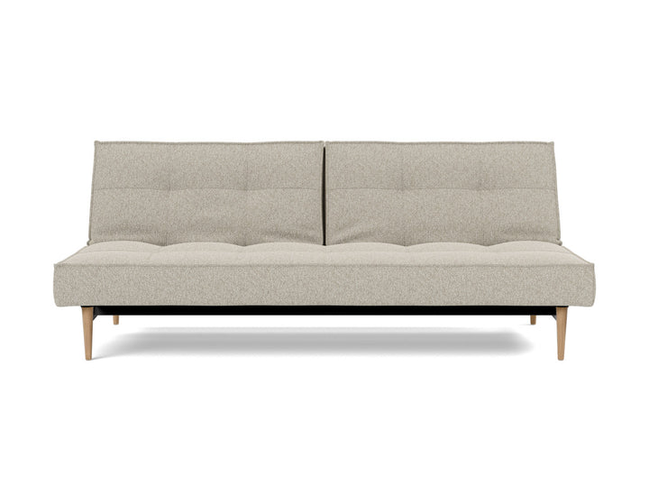 Canapea extensibila Splitback Styletto / lemn natur 115x210cm, tesatura la alegere #material_539-boucl-beige