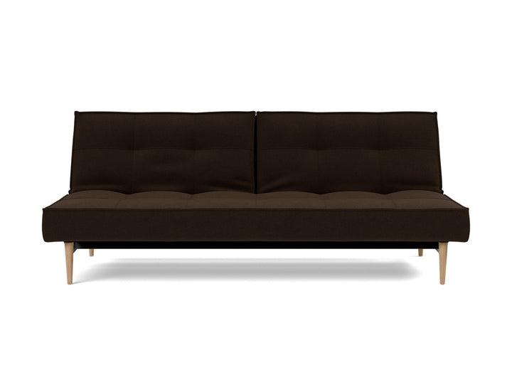 Canapea extensibila Splitback Styletto / lemn natur 115x210cm, tesatura la alegere #material_358-taura-chocco