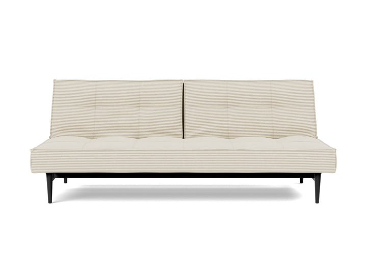 Canapea extensibila Splitback Styletto Black Wood 115x210cm, tesatura la alegere #material_594-corduroy-ivory