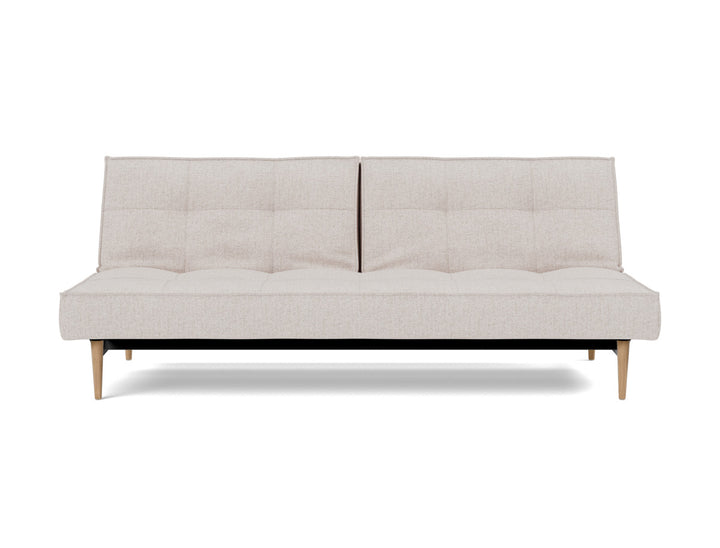 Canapea extensibila Splitback Styletto / lemn natur 115x210cm, tesatura la alegere #material_300-weda-sand