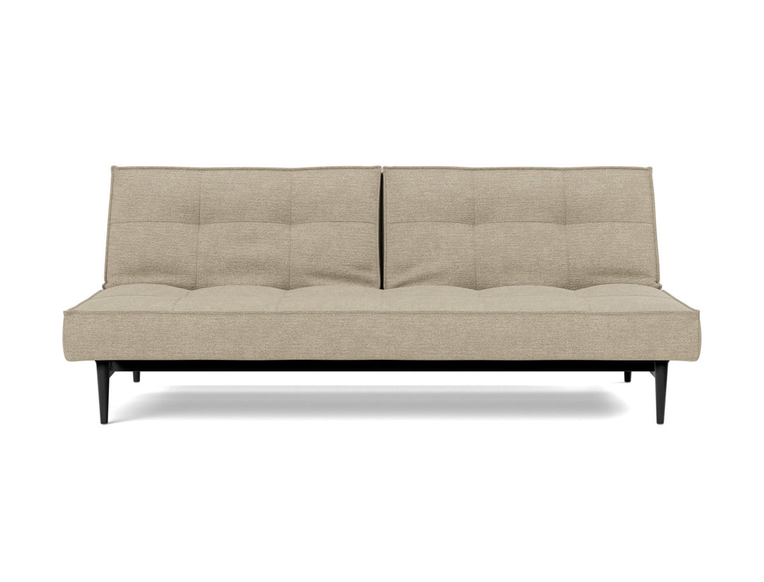 Canapea extensibila Splitback Styletto Black Wood 115x210cm, tesatura la alegere #material_356-taura-sand