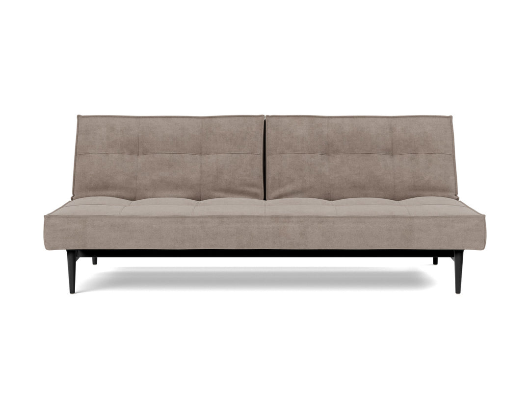 Canapea extensibila Splitback Styletto Black Wood 115x210cm, tesatura la alegere #material_318-cordufine-beige