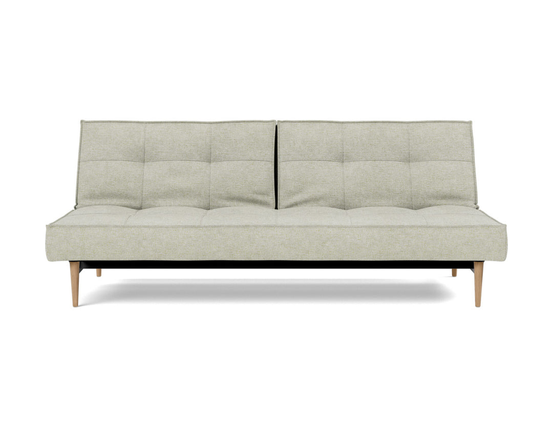 Canapea extensibila Splitback Styletto / lemn natur 115x210cm, tesatura la alegere #material_280-avella-sand