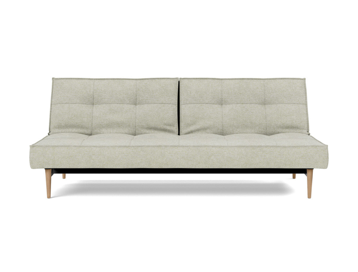 Canapea extensibila Splitback Styletto / lemn natur 115x210cm, tesatura la alegere