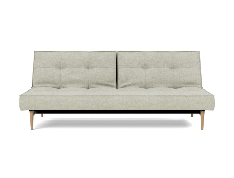 Canapea extensibila Splitback Styletto / lemn natur 115x210cm, tesatura la alegere #material_280-avella-sand
