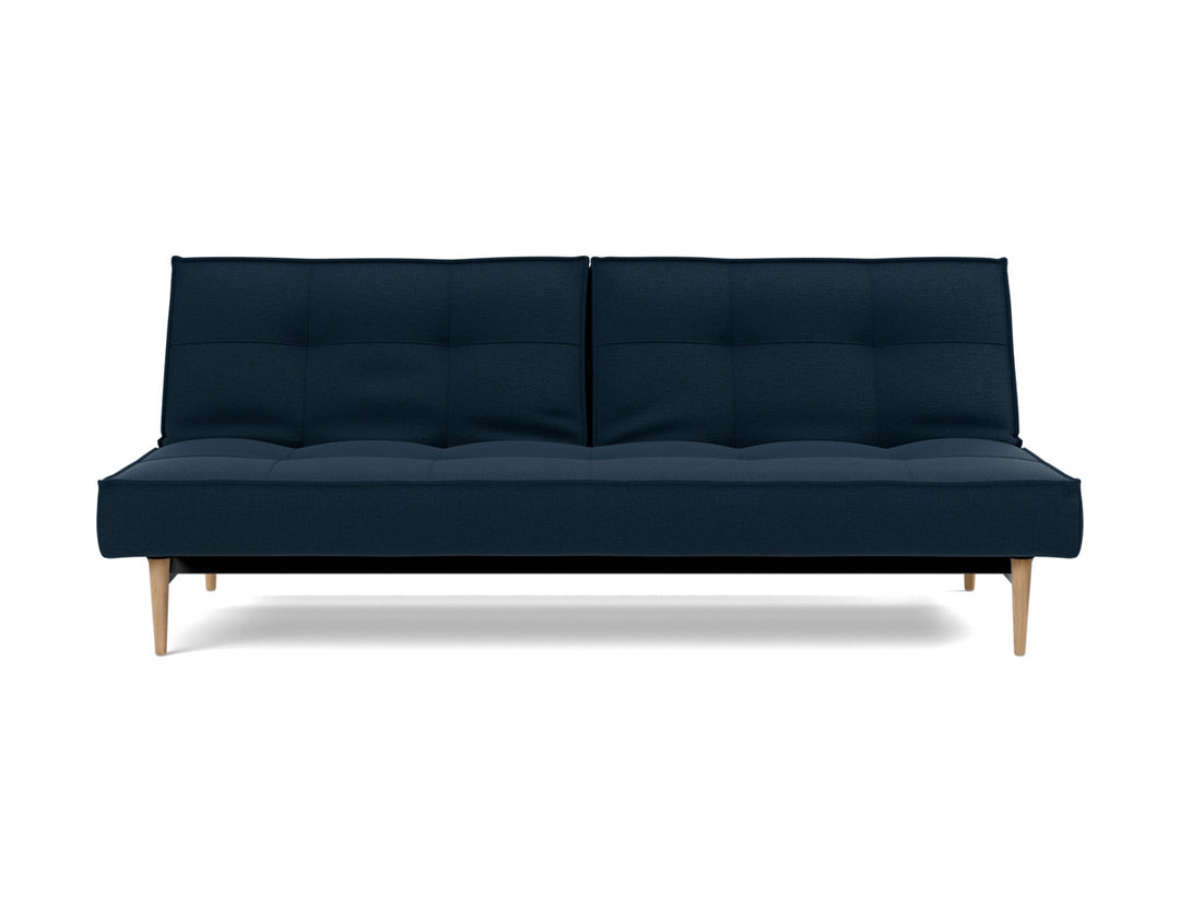 Canapea extensibila Splitback Styletto / lemn natur 115x210cm, tesatura la alegere #material_528-mixed-dance-blue