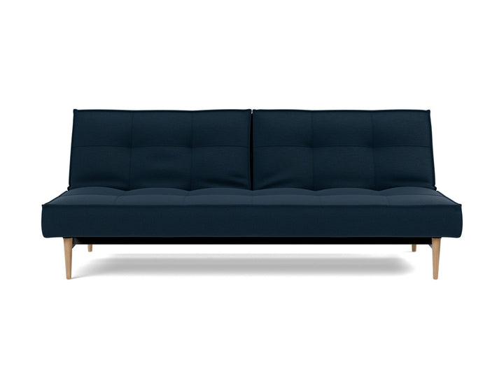Canapea extensibila Splitback Styletto / lemn natur 115x210cm, tesatura la alegere #material_528-mixed-dance-blue