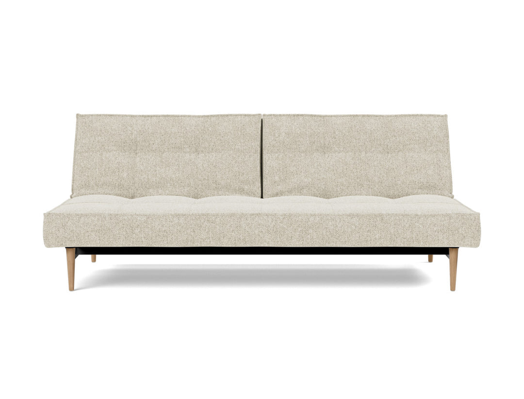 Canapea extensibila Splitback Styletto / lemn natur 115x210cm, tesatura la alegere #material_357-taura-off-white