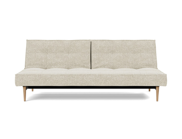 Canapea extensibila Splitback Styletto / lemn natur 115x210cm, tesatura la alegere #material_357-taura-off-white