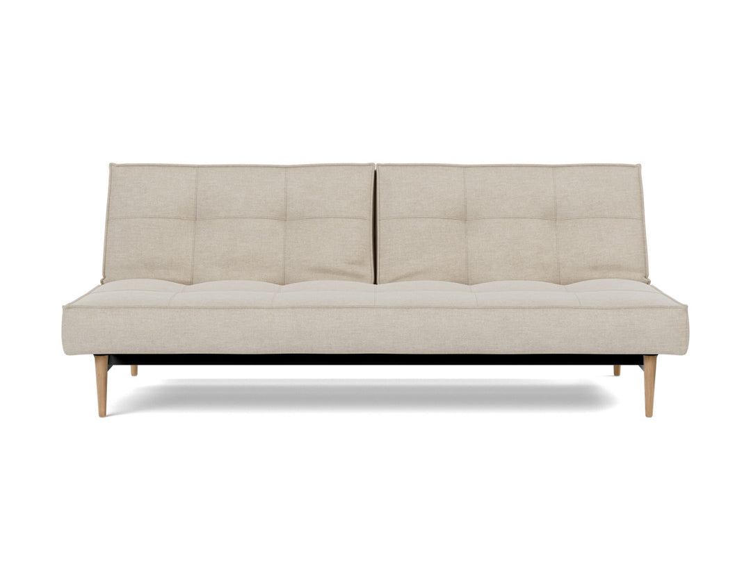 Canapea extensibila Splitback Styletto / lemn natur 115x210cm, tesatura la alegere #material_586-phobos-latte