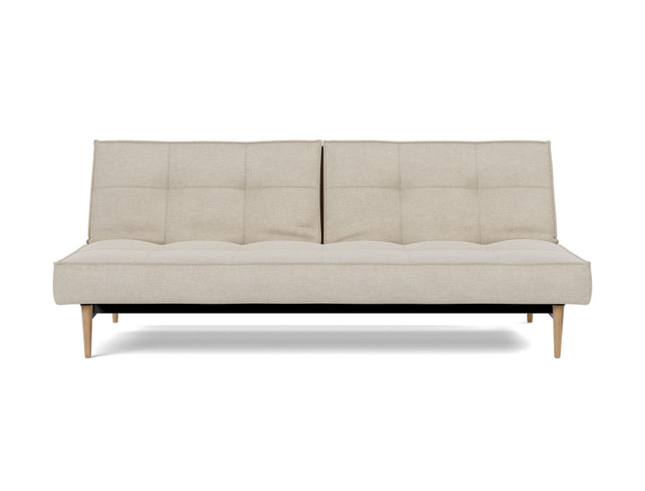 Canapea extensibila Splitback Styletto / lemn natur 115x210cm, tesatura la alegere #material_586-phobos-latte