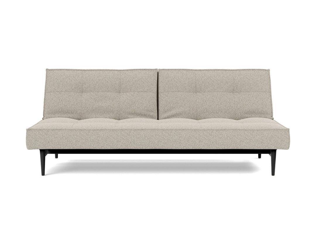Canapea extensibila Splitback Styletto Black Wood 115x210cm, tesatura la alegere #material_539-boucl-beige