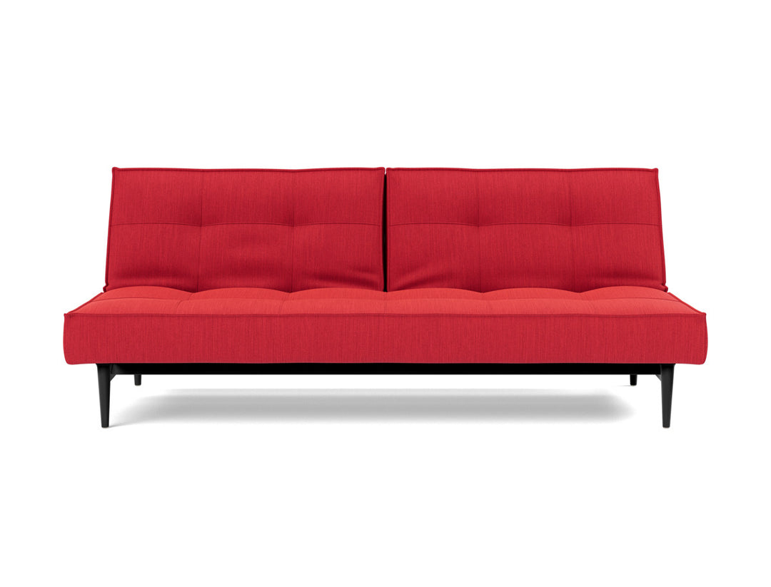 Canapea extensibila Splitback Styletto Black Wood 115x210cm, tesatura la alegere #material_511-elegance-red
