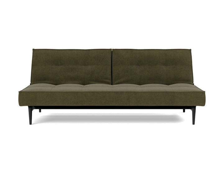Canapea extensibila Splitback Styletto Black Wood 115x210cm, tesatura la alegere #material_316-cordufine-pine-green