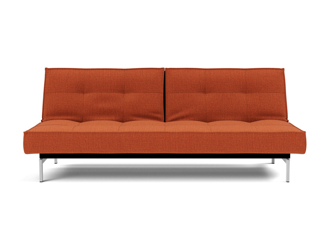 Canapea extensibila Splitback Chrome 115x210cm, tesatura la alegere #material_412-esina-rust-orange