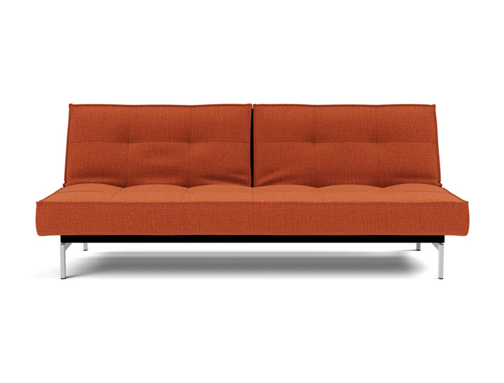 Canapea extensibila Splitback Chrome 115x210cm, tesatura la alegere #material_412-esina-rust-orange