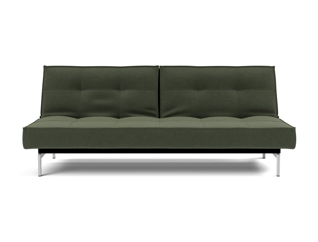 Canapea extensibila Splitback Chrome 115x210cm, tesatura la alegere #material_413-esina-olive-green