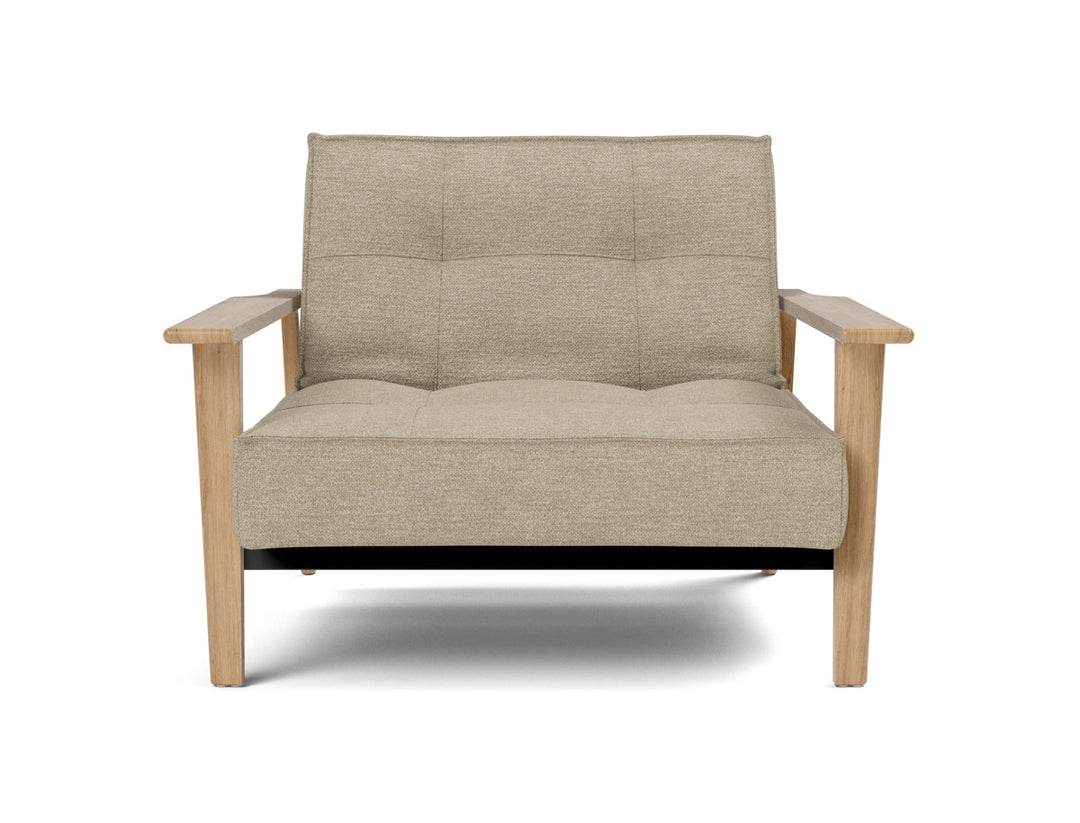 Fotoliu recliner Splitback Frej Oak 115x90cm, tesatura la alegere #material_356-taura-sand