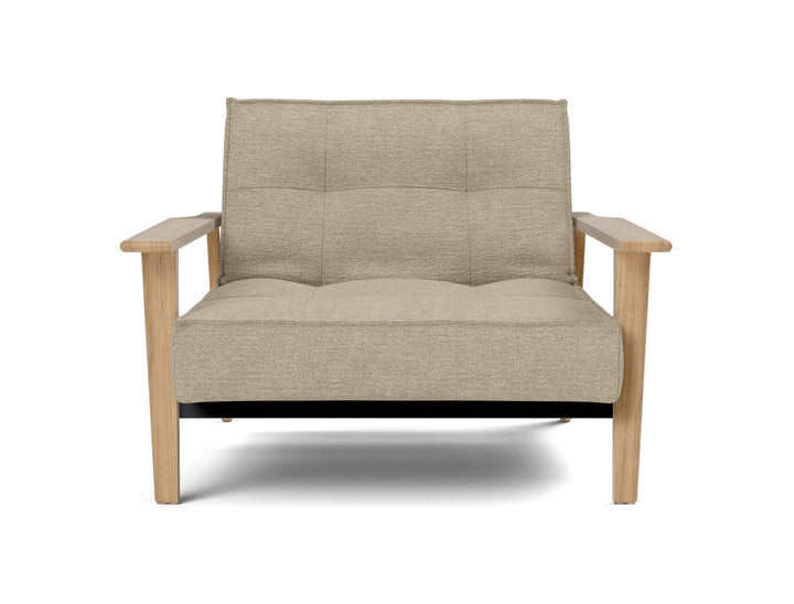 Fotoliu recliner Splitback Frej Oak 115x90cm, tesatura la alegere #material_356-taura-sand