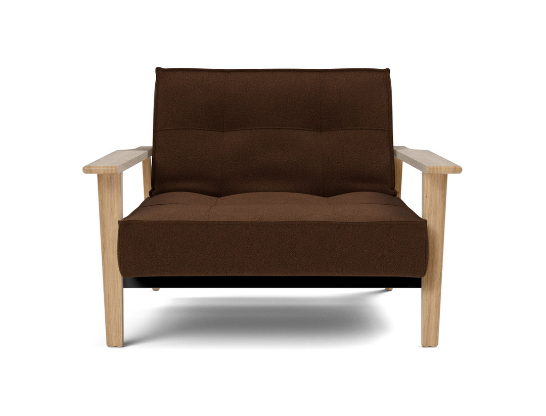Fotoliu recliner Splitback Frej Oak 115x90cm, tesatura la alegere #material_359-taura-cappuccino
