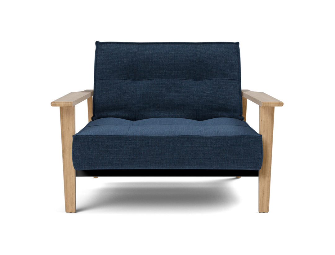Fotoliu recliner Splitback Frej Oak 115x90cm, tesatura la alegere #material_414-esina-indigo-blue