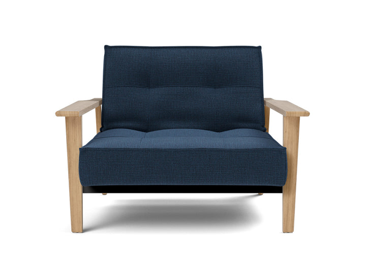 Fotoliu recliner Splitback Frej Oak 115x90cm, tesatura la alegere #material_414-esina-indigo-blue