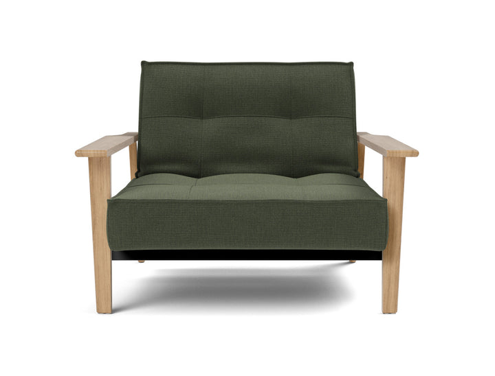 Fotoliu recliner Splitback Frej Oak 115x90cm, tesatura la alegere #material_413-esina-olive-green