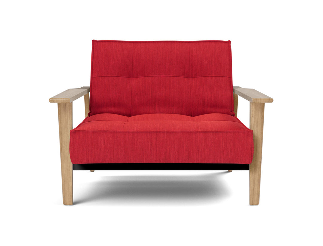 Fotoliu recliner Splitback Frej Oak 115x90cm, tesatura la alegere #material_511-elegance-red